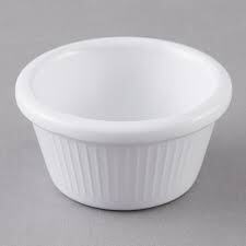 RAMEKIN 2OZ FLUTED WHITE MELAMINE    4DZ/CS